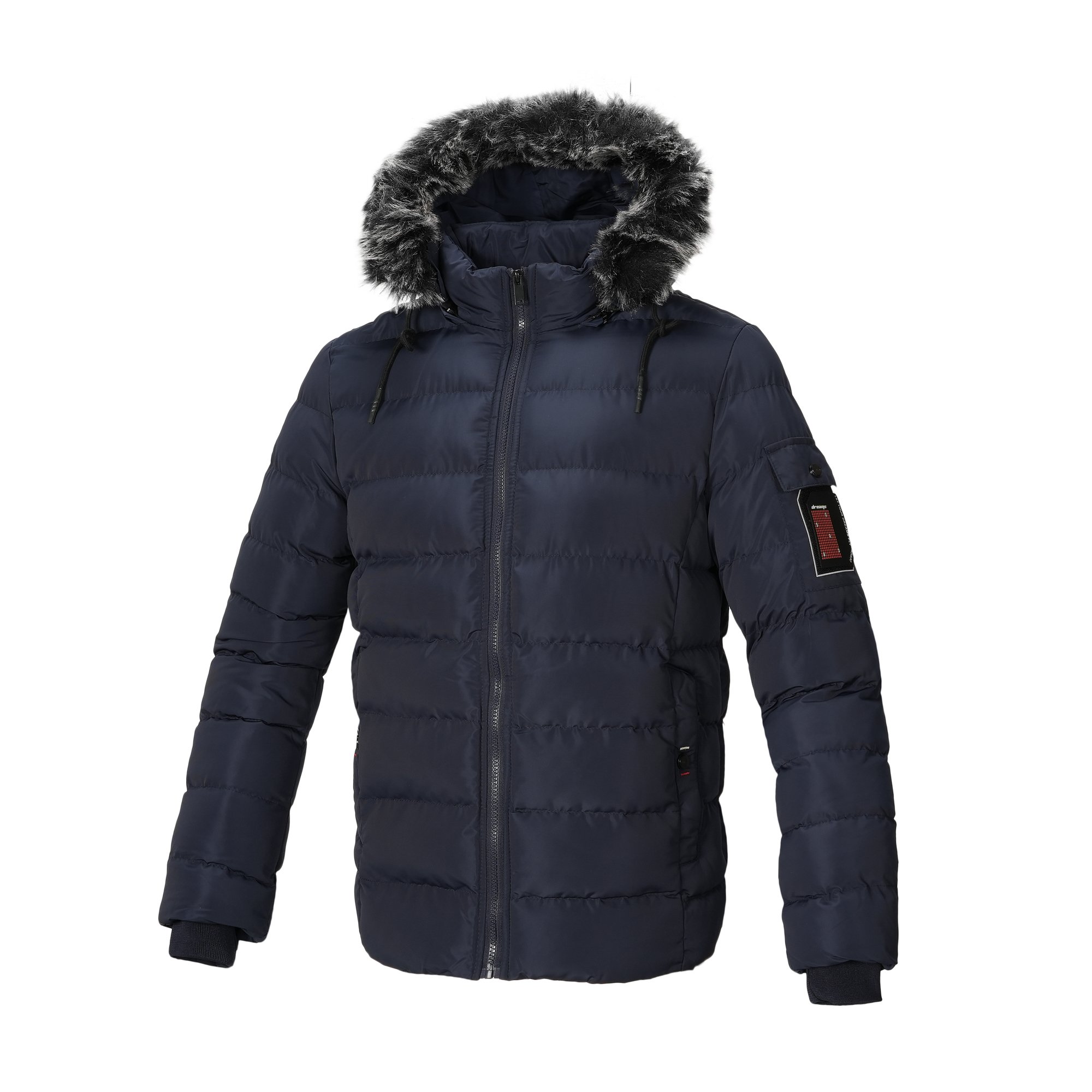 Manufacturer Winter Black Parka Fur Hooded Sport Oversize Loose Coat Men's Jackets