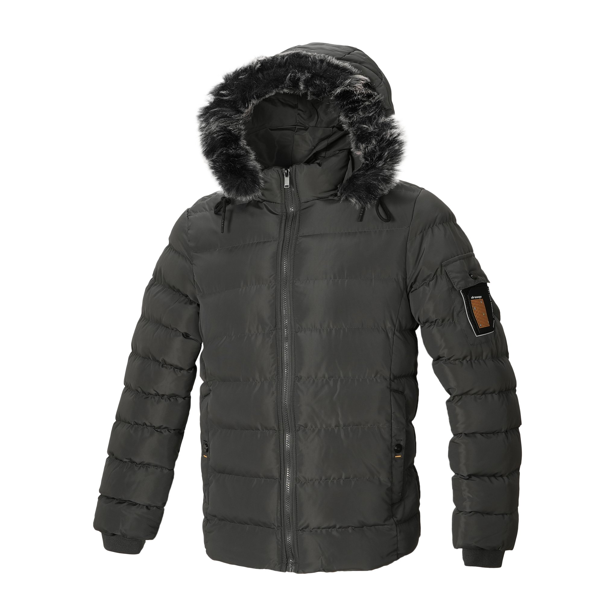 Manufacturer Winter Black Parka Fur Hooded Sport Oversize Loose Coat Men's Jackets