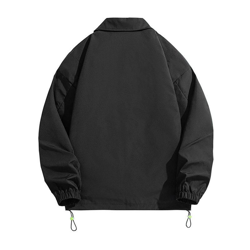 Streetwear Plus Mens Windbreaker Jacket Lightweight Spring Autumn Men's Coaches Jacket Solid Color Button Shirt Jacket For Men