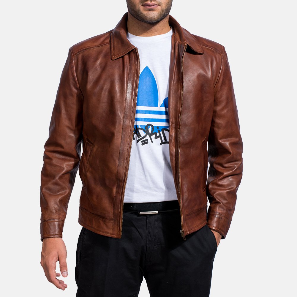 Top Selling Brown Mens Leather Jacket Hot Selling 100% Genuine Leather Jacket Leather Fashion Jackets