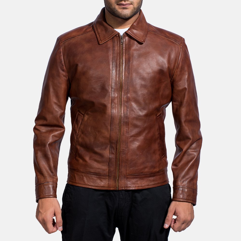 Top Selling Brown Mens Leather Jacket Hot Selling 100% Genuine Leather Jacket Leather Fashion Jackets