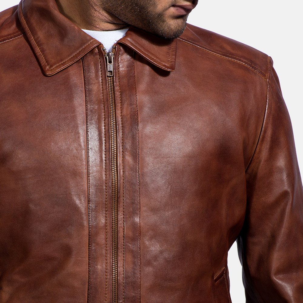 Top Selling Brown Mens Leather Jacket Hot Selling 100% Genuine Leather Jacket Leather Fashion Jackets
