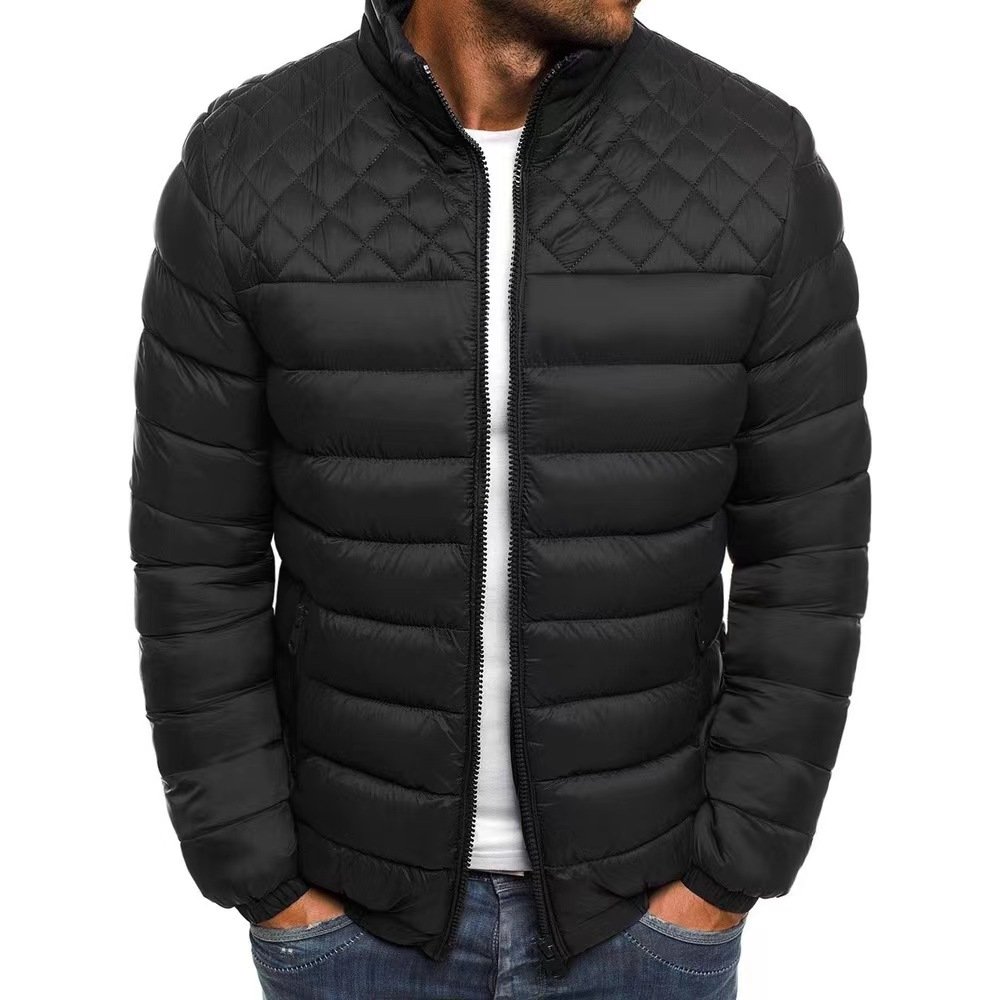 Men's Metallic Down Puffer Bomber Jackets Waterproof Hooded Shiny Winter Puffer Coats Zip-up Thicken Baseball Parka Outerwear