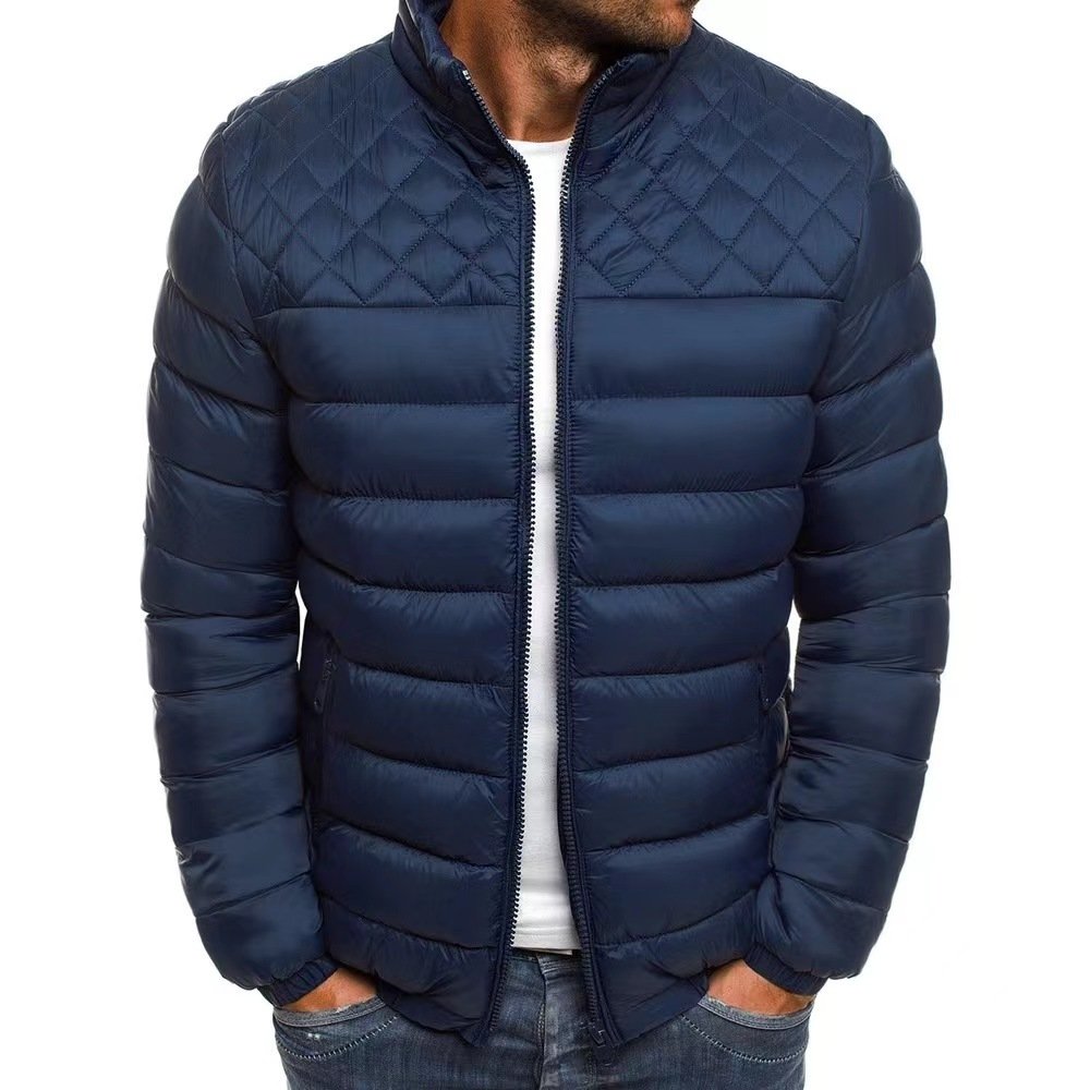 Men's Metallic Down Puffer Bomber Jackets Waterproof Hooded Shiny Winter Puffer Coats Zip-up Thicken Baseball Parka Outerwear