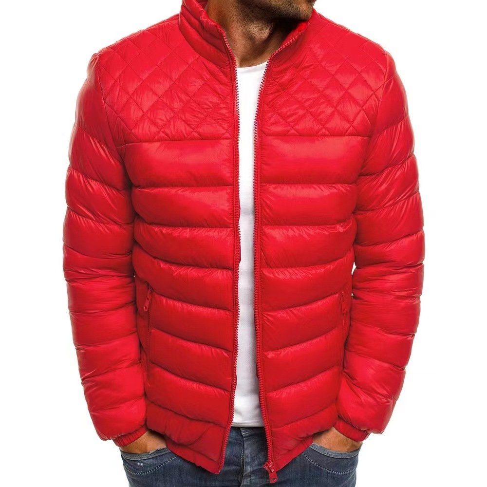 Men's Metallic Down Puffer Bomber Jackets Waterproof Hooded Shiny Winter Puffer Coats Zip-up Thicken Baseball Parka Outerwear