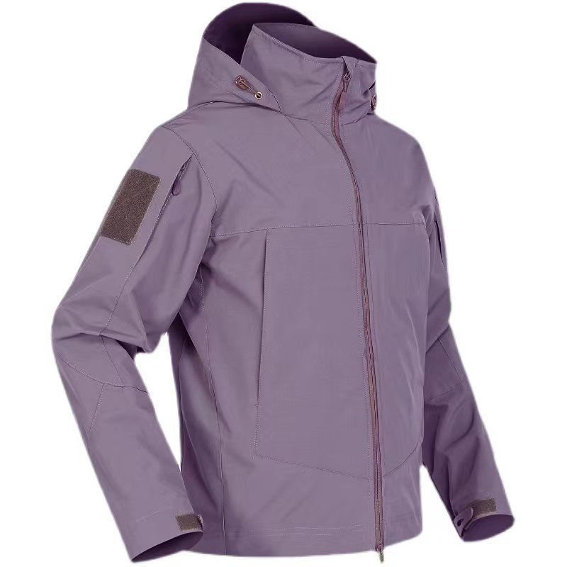Custom Logo Waterproof windbreaker Sharkskin Soft Shell Fleece Hiking Men's Jackets