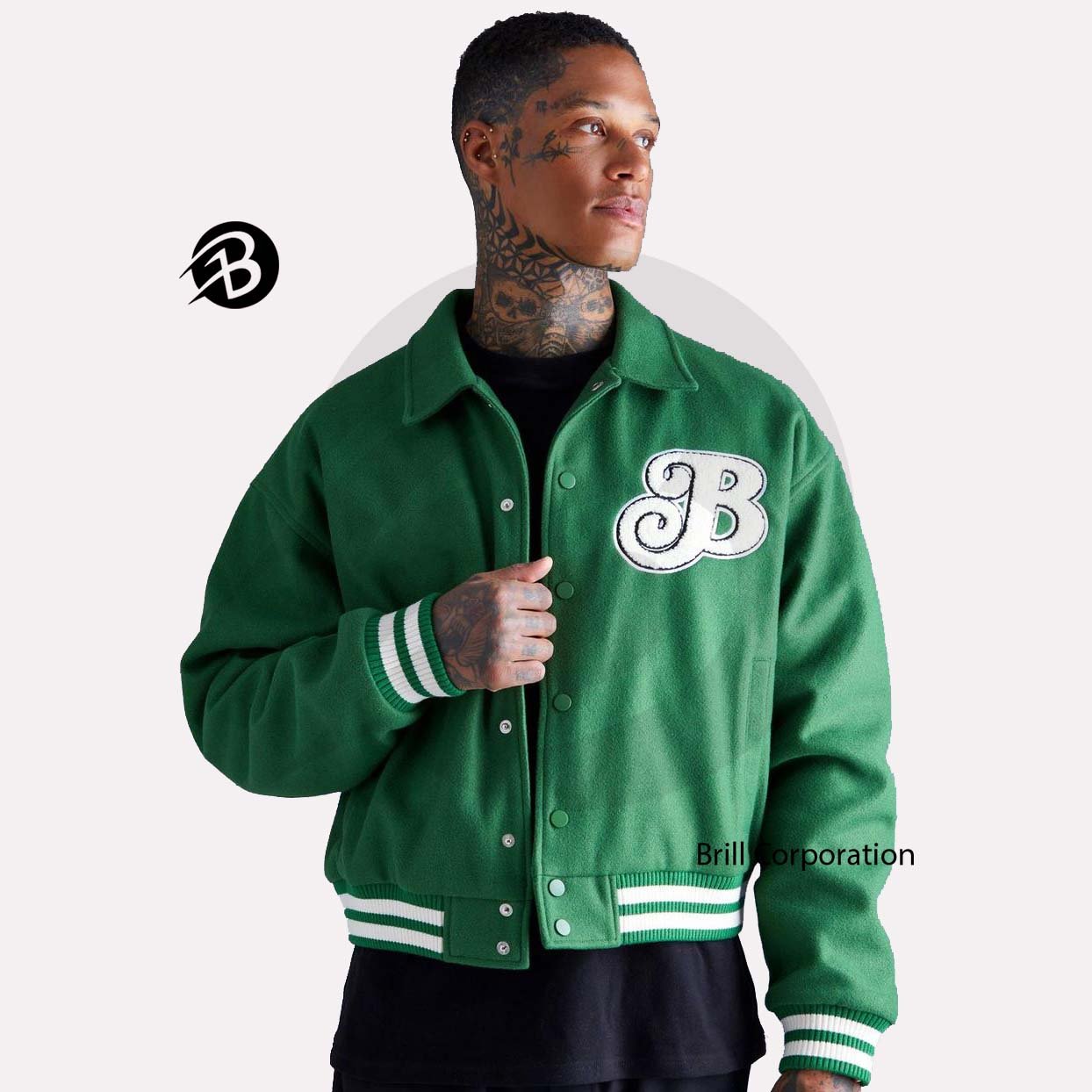 Wholesale Slim Channel Embroidery Letterman Varsity Jacket Men Streetwear Baseball Letterman Varsity Jackets Men's