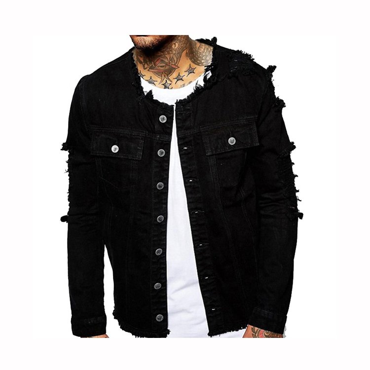 Wholesale Factory Made Paint Splash denim jacket Custom Men denim jacket Durable breathable sustainable denim jacket for men