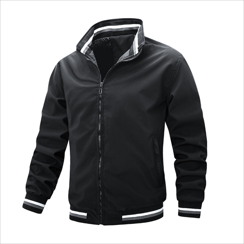 2021 New autumn Jacket Clothing Zipper Casual Long Sleeved Solid color Men's Jackets