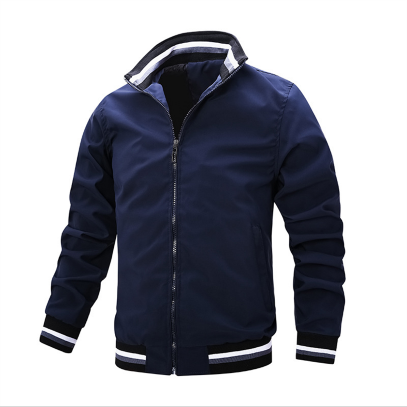 2021 New autumn Jacket Clothing Zipper Casual Long Sleeved Solid color Men's Jackets
