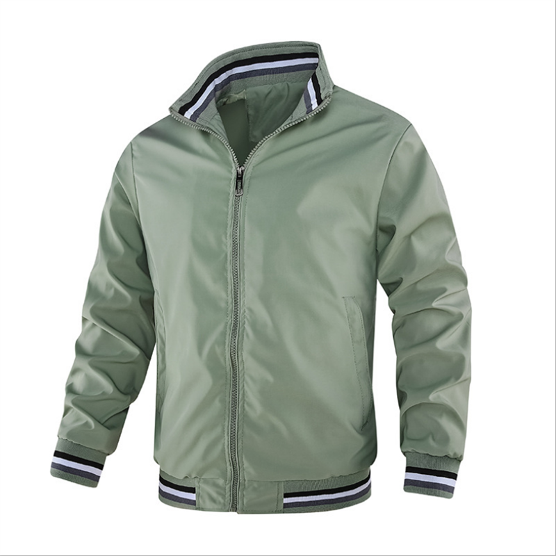2021 New autumn Jacket Clothing Zipper Casual Long Sleeved Solid color Men's Jackets