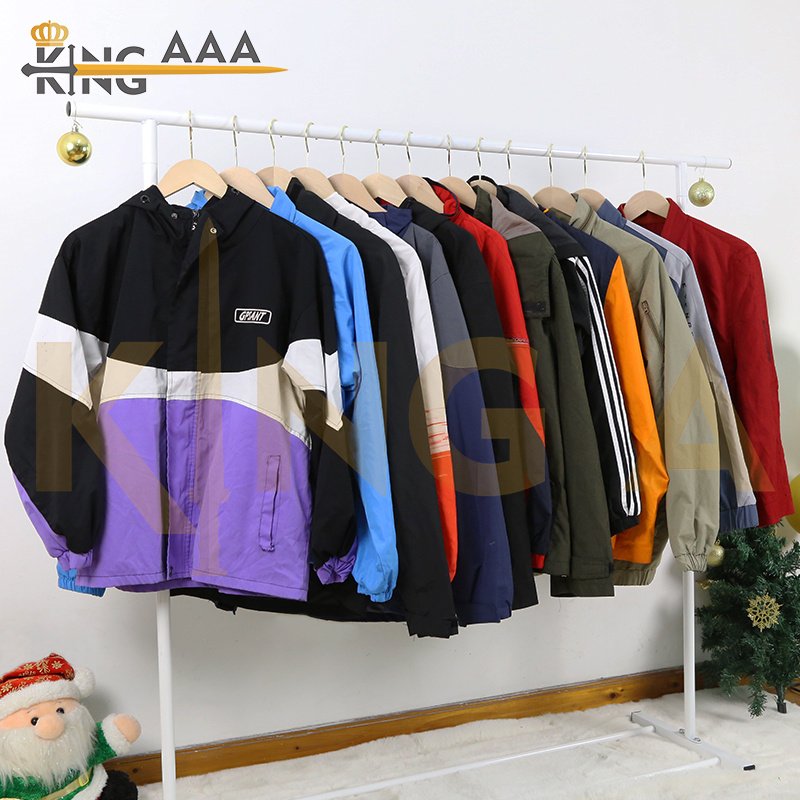 Geyu bales clothes wholesale men's Jacket used clothes bales segunda mano second hand jacket from uk