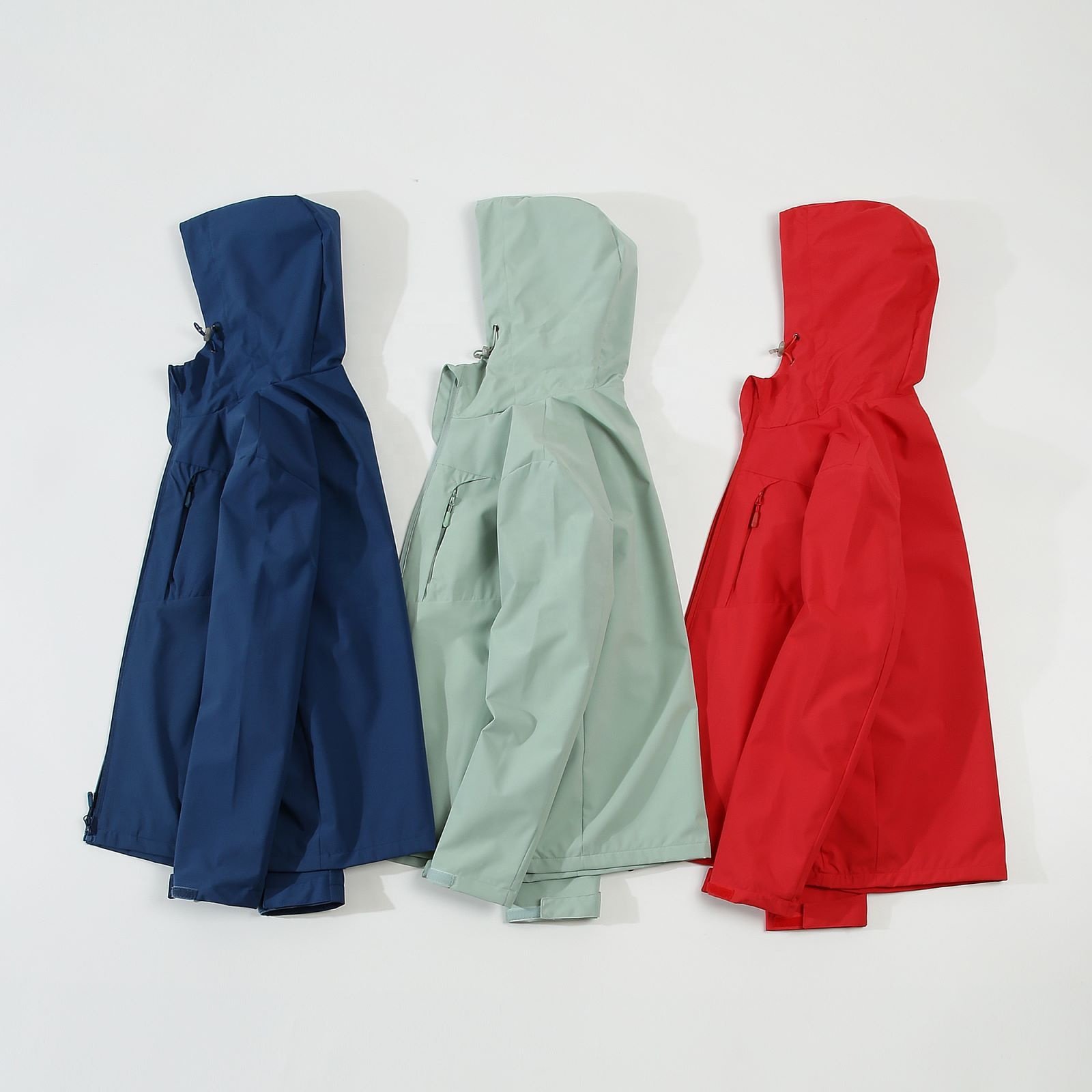 Men's Wholesale Lightweight Sport Wear Waterproof Hooded Rain Jogging Jacket Outdoor Raincoat Mountain Windbreaker Hiking Jacket
