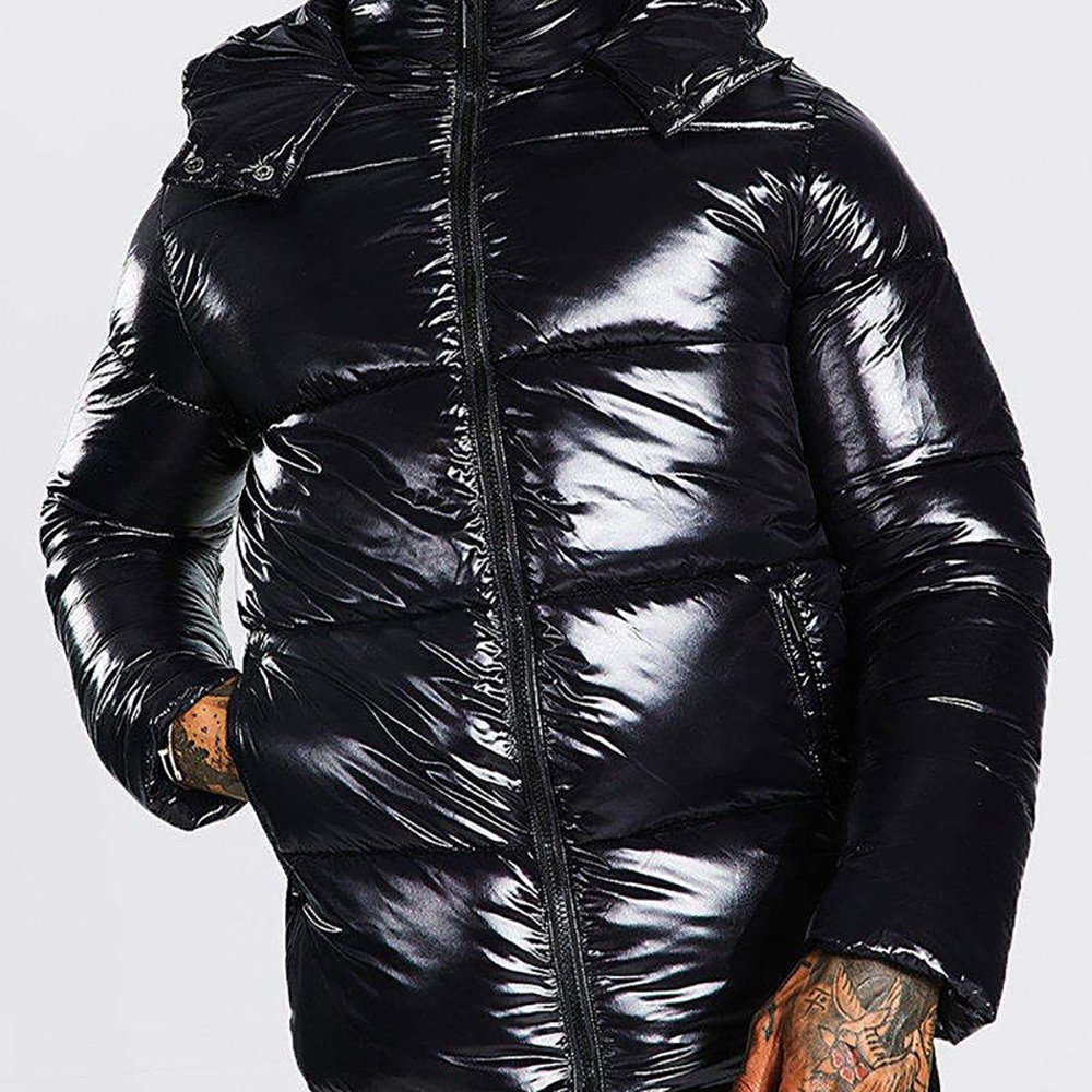 Men's Stylish Reversible Puffer Jacket 4XL Cold Weather Winter Coat Stand Heated Hood Breathable Work-Sport-Style Custom Jackets