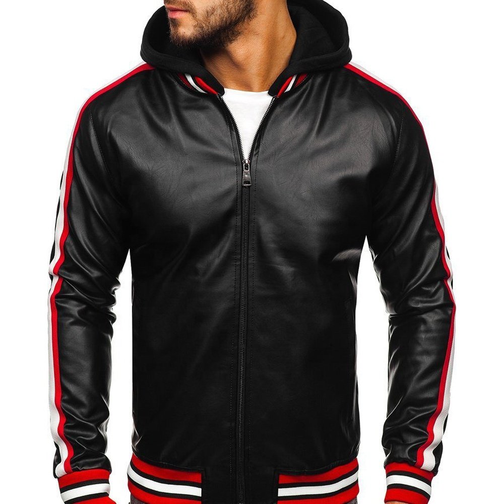Fashion Designs Boys Classic Biker Jacket Motorcycle Pu Faux Leather Jacket for Mens blazer masculino slim fit Leather Coat