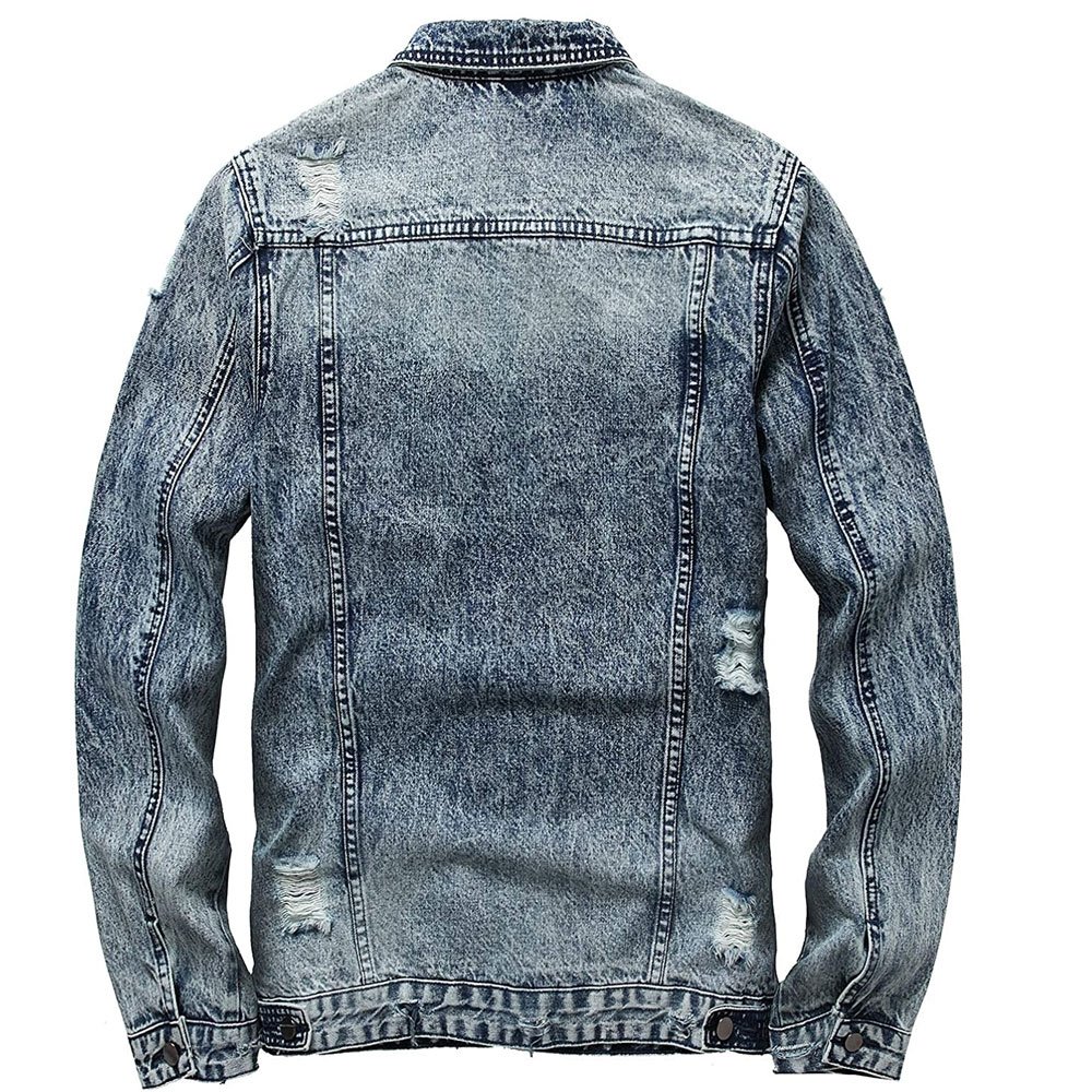 New Arrival Men Jeans Jacket Custom Slim Fit Long Sleeves Winter Jean Jacket For Men's