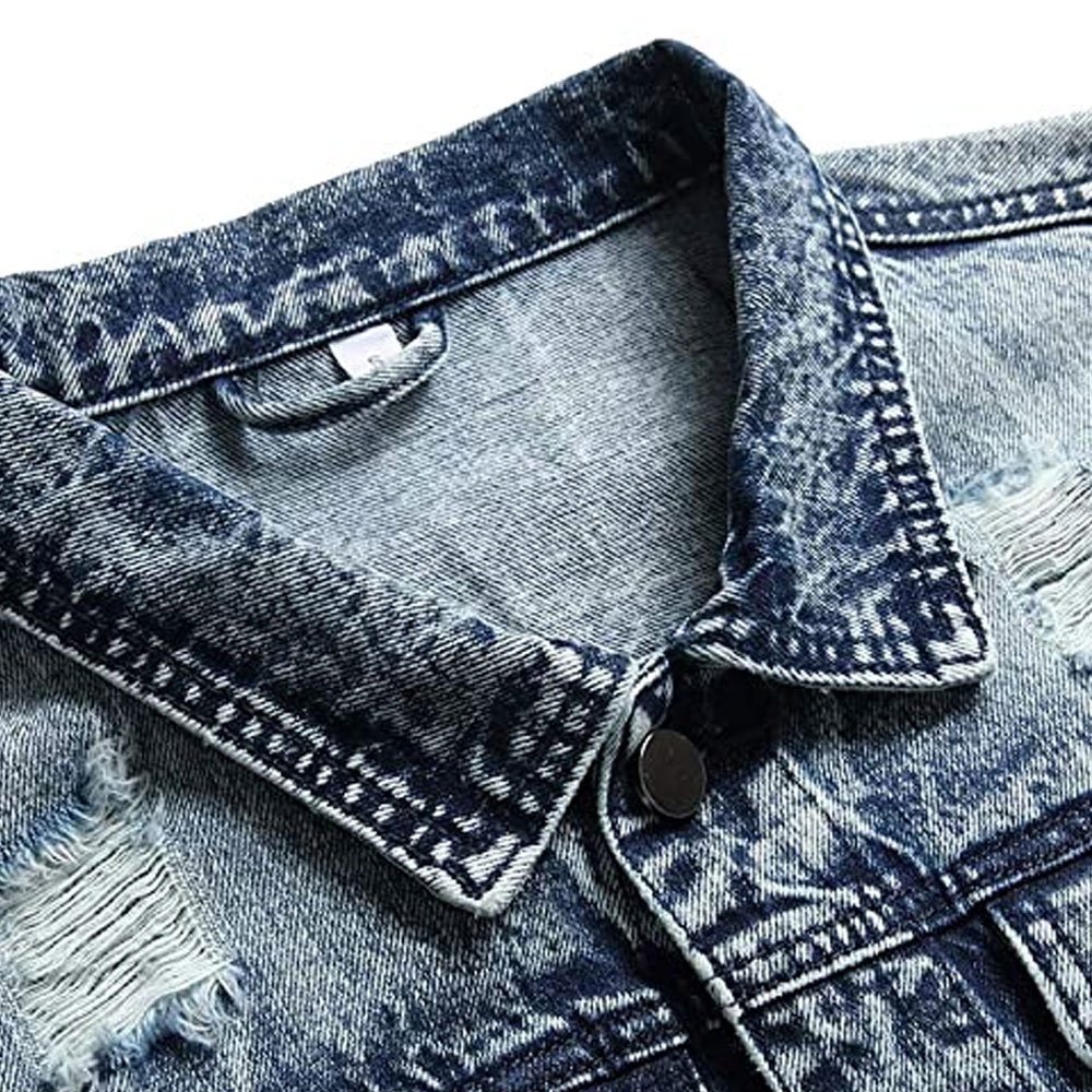 New Arrival Men Jeans Jacket Custom Slim Fit Long Sleeves Winter Jean Jacket For Men's