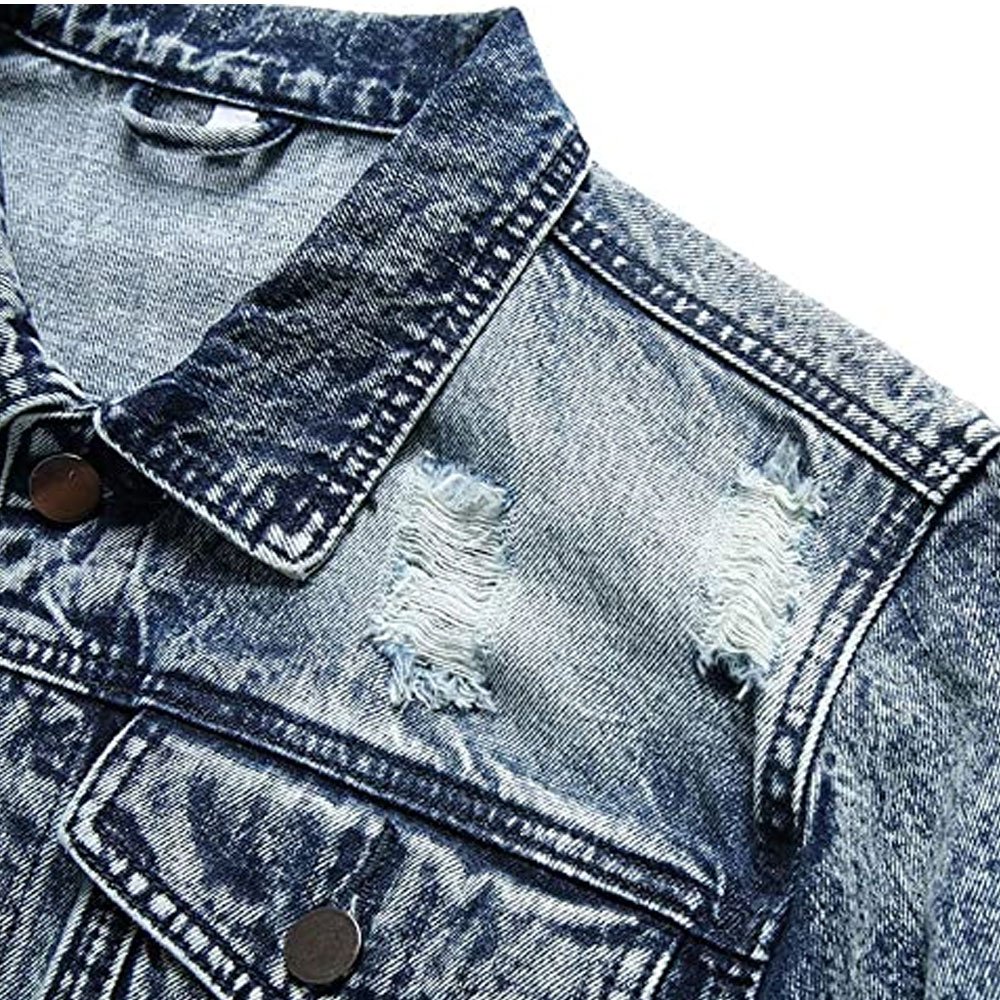 New Arrival Men Jeans Jacket Custom Slim Fit Long Sleeves Winter Jean Jacket For Men's