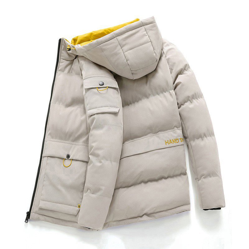 High Quality Men's Winter Bubble Quilted Jacket New Wholesale Custom Windproof Breathable Hooded Collar Thin Thickness