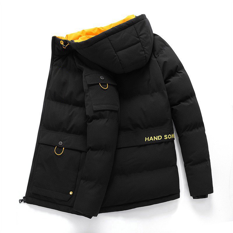 High Quality Men's Winter Bubble Quilted Jacket New Wholesale Custom Windproof Breathable Hooded Collar Thin Thickness