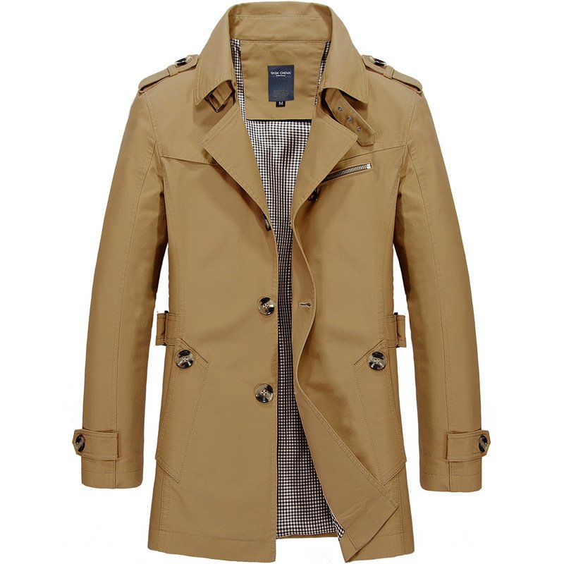 Autumn Men's New Casual Zipper Men's Jackets Heated Winter Work Jacket Cotton Washed Trench Warm Fleece Puffer Coat upgrowing