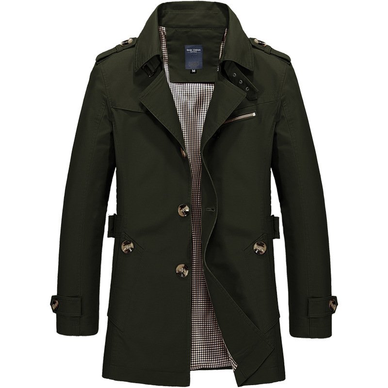 Autumn Men's New Casual Zipper Men's Jackets Heated Winter Work Jacket Cotton Washed Trench Warm Fleece Puffer Coat upgrowing