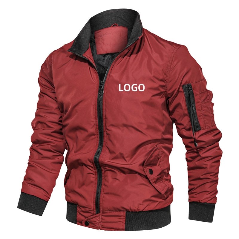 Custom Men's Clothes 2024 Fall Winter Men's Jacket Windproof Autumn Long Sleeve Casual Jacket Coat Bomber Jacket