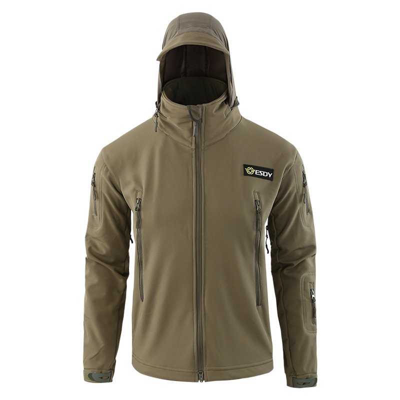 YL002 TAD shark skin soft shell men's jacket in winter for outdoor sport