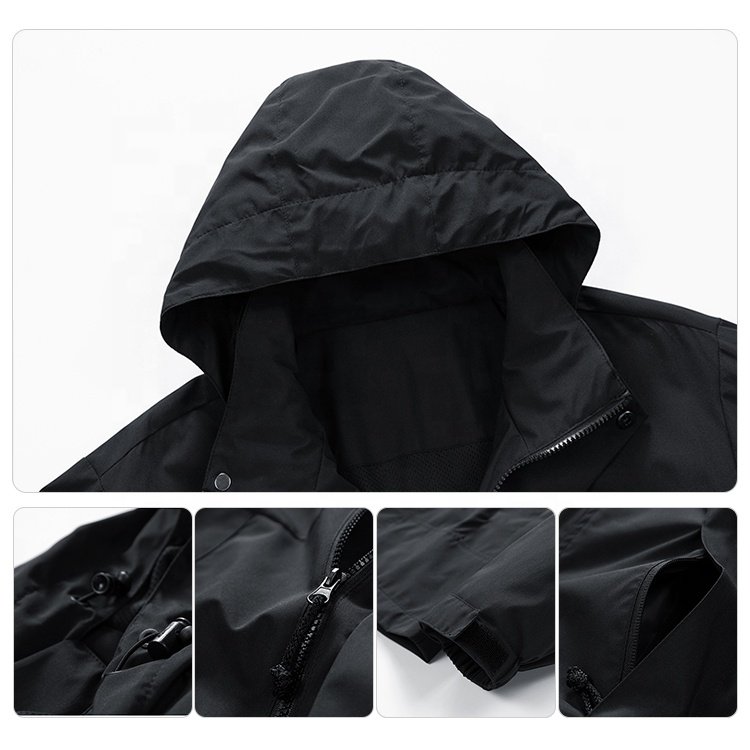 WDL Men's Outdoor Tactical Jacket Camouflage Waterproof Softshell Hoody Hiking Camping Jacket Coat Cargoes Jacket