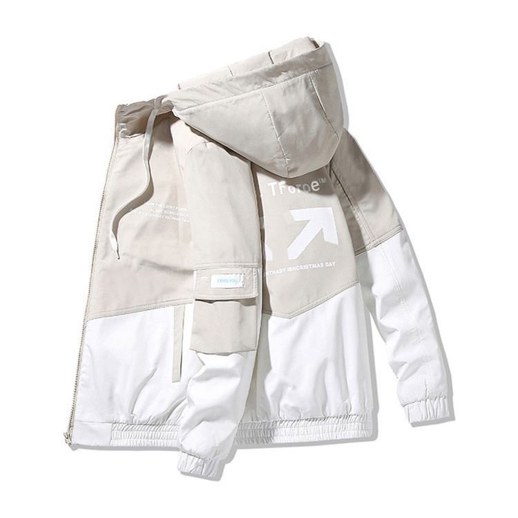 T1907 2022 Wholesale spring and autumn plus size Outdoor hood parkas coat men's hooded Outwear fashion printed jacket