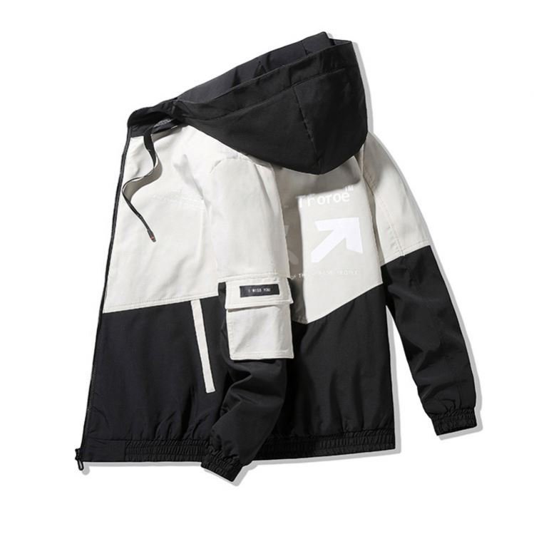 T1907 2022 Wholesale spring and autumn plus size Outdoor hood parkas coat men's hooded Outwear fashion printed jacket