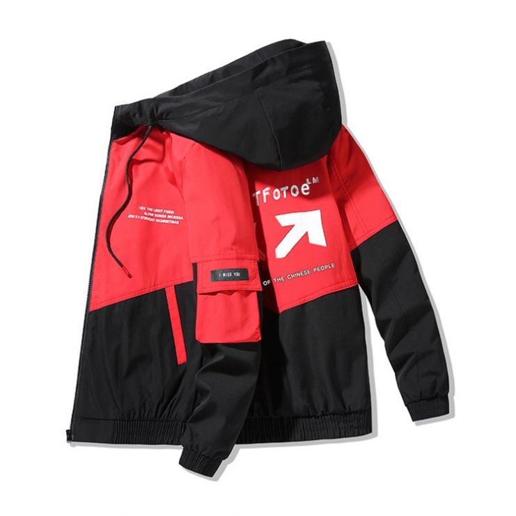 T1907 2022 Wholesale spring and autumn plus size Outdoor hood parkas coat men's hooded Outwear fashion printed jacket