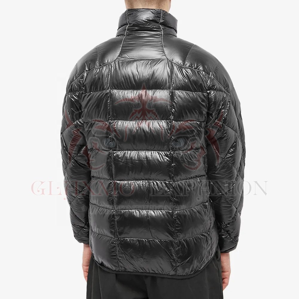 latest new season winter 2022 BLACK PUFFER BOMBER JACKET model PUFFER BOMBER JACKET Men's Plus Size Winter 2022