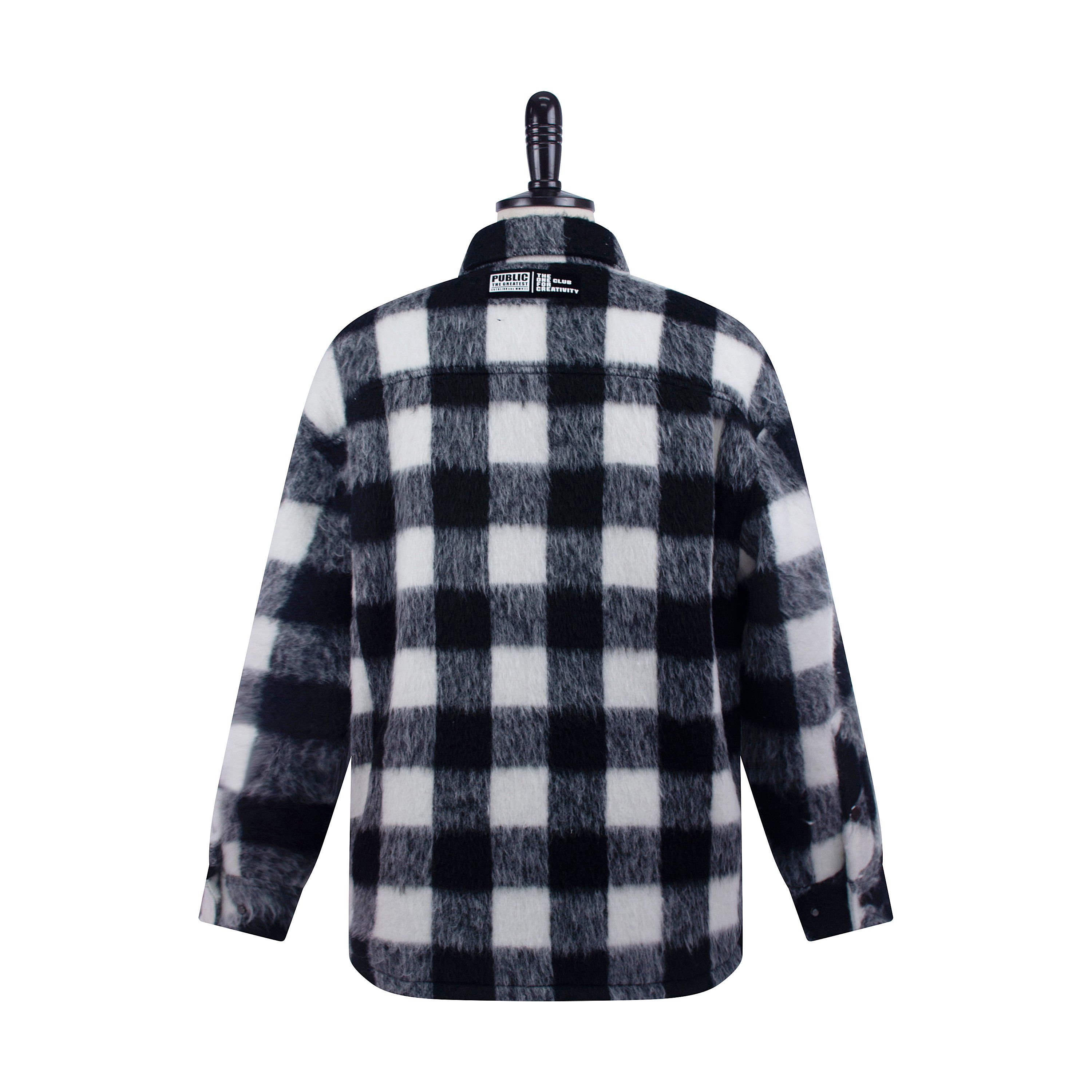 Customized New Plaid 100% Polyester Turn-down Collar Windproof Casual Fashion Men's Down Jacket For Autumn Winter