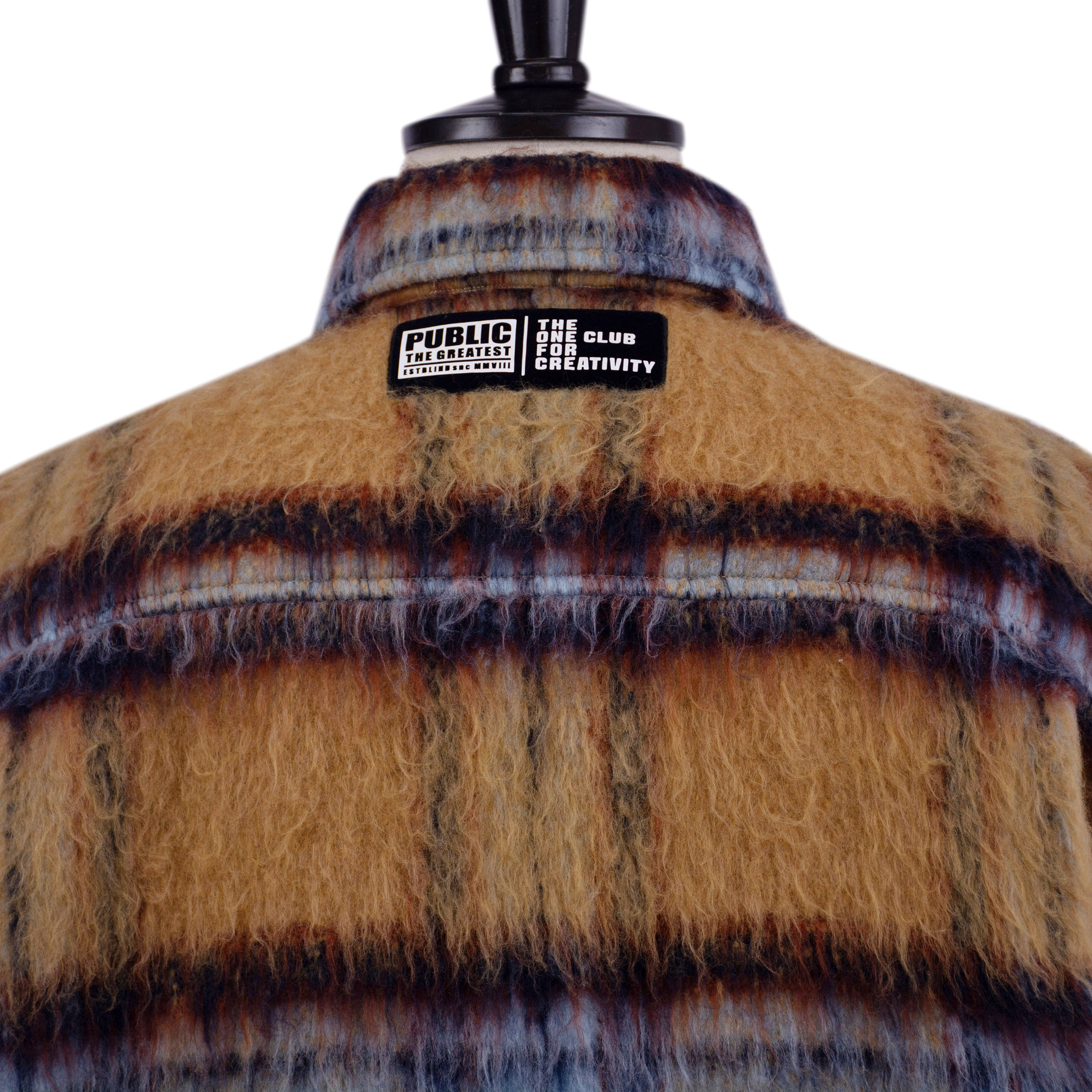 Customized New Plaid 100% Polyester Turn-down Collar Windproof Casual Fashion Men's Down Jacket For Autumn Winter