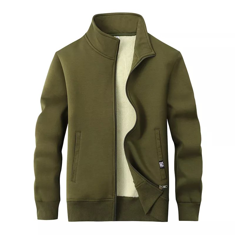 Wholesale Heavyweight High Quality Sherpa Fleece Outwear Jacket Man Winter Outdoor Jacket Custom Embroidery Logo Men's Jacket
