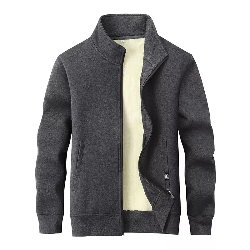 Wholesale Heavyweight High Quality Sherpa Fleece Outwear Jacket Man Winter Outdoor Jacket Custom Embroidery Logo Men's Jacket
