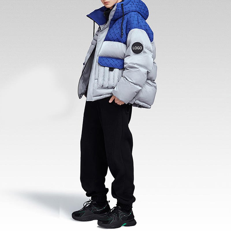 Custom Design Thick Warm Bubble Jacket Streetwear Windbreaker Winter Down Men'S Coats