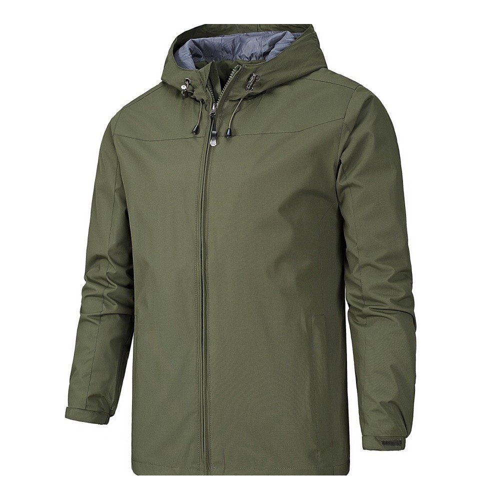 2024 men's jacket outdoor sports windbreaker waterproof fashion softshell hoodies zip up coat uv blocking mens clothing