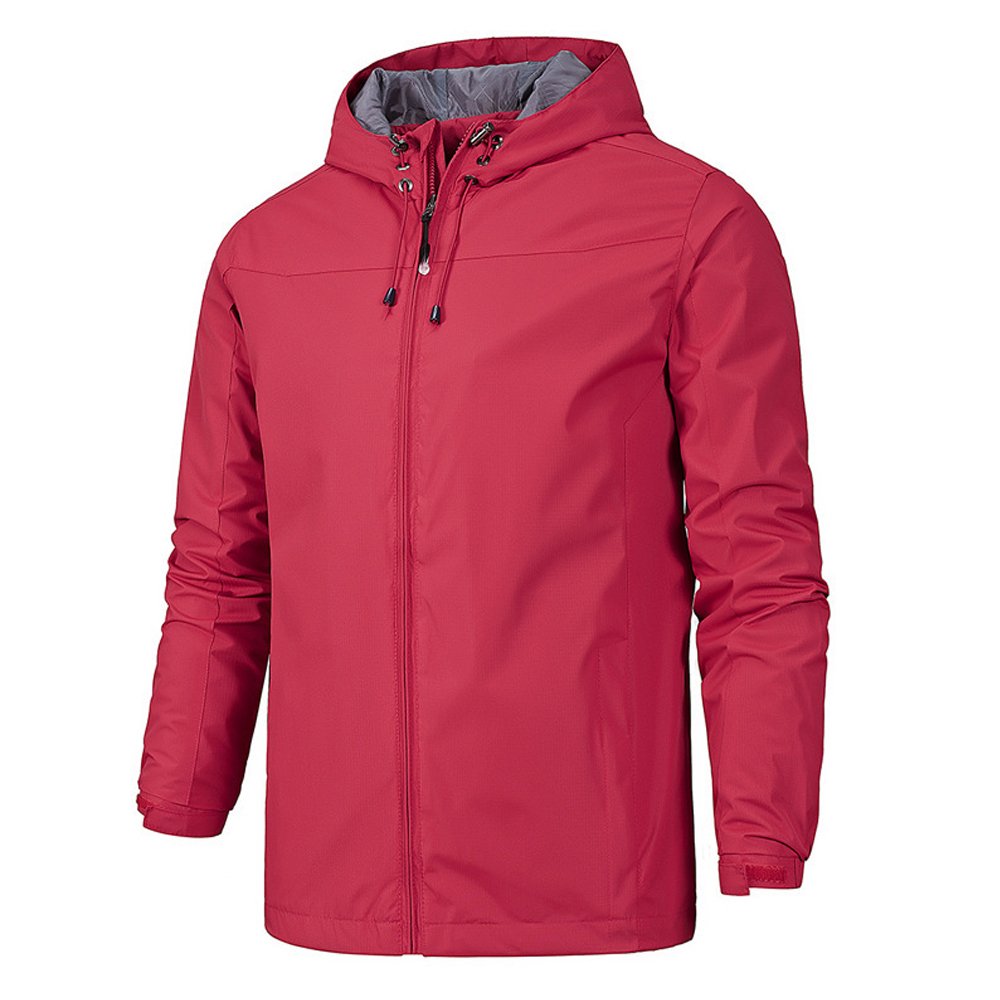 2024 men's jacket outdoor sports windbreaker waterproof fashion softshell hoodies zip up coat uv blocking mens clothing