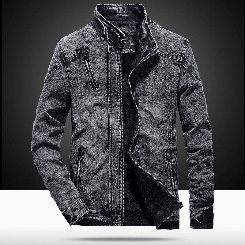 Spring and Autumn Outerwear Sportswear Men's Jackets for Men Coats Denim Fabric Quality Casual Man