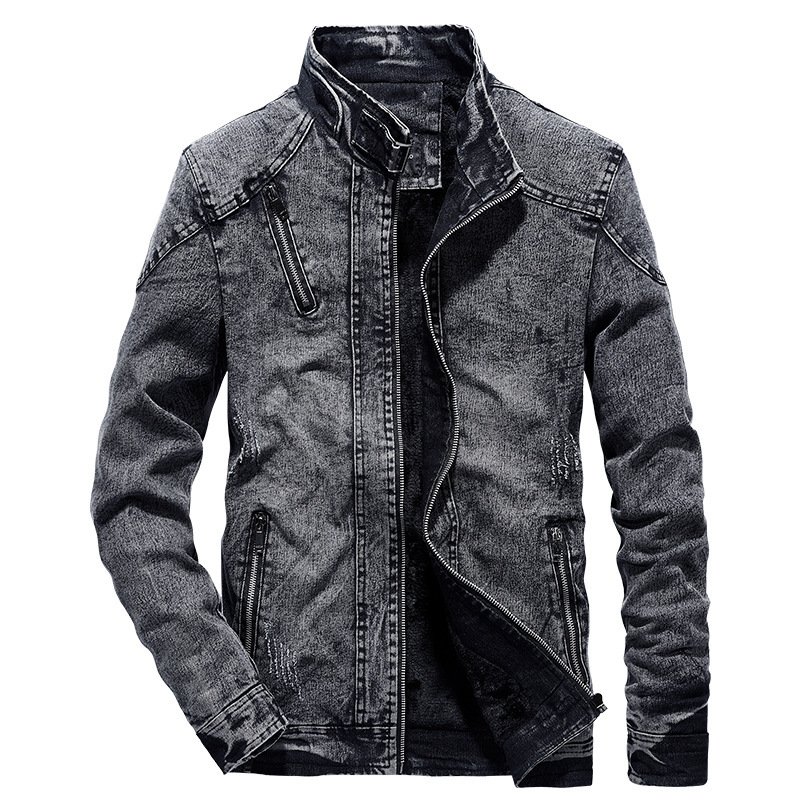 Spring and Autumn Outerwear Sportswear Men's Jackets for Men Coats Denim Fabric Quality Casual Man