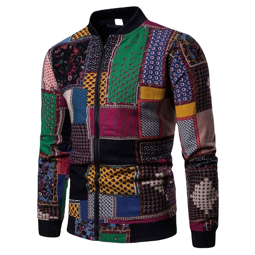 Men's Varsity Jacket Winter Bomber Puffer with Custom Logo Breathable Fabric and Down Light and Pattern-Decorated