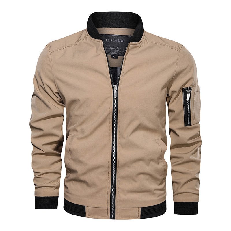 Custom logo Fall Men's jacket Windproof Long sleeve Casual Jacket Baseball Bomber jackets for men 2023