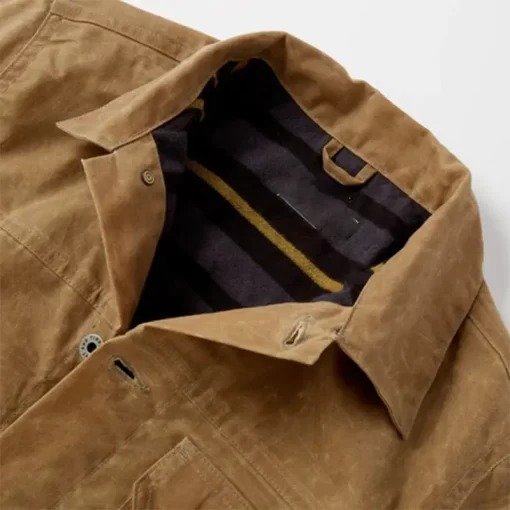 Stylish Flint and Tinder Flannel-Lined Waxed Trucker Jacket Cotton Jacket Customize Packaging