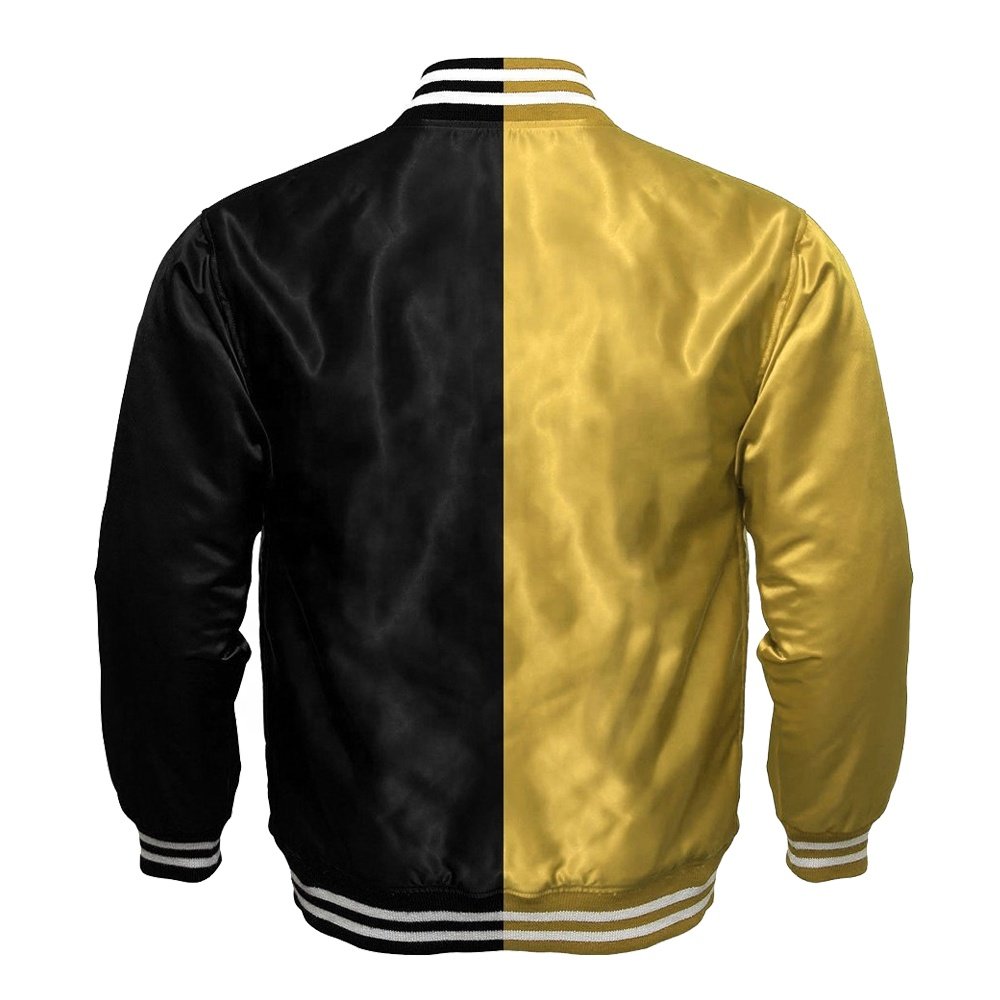 New High Quality Men's Two Tone Best Quality Hip Hop Men's Satin Varsity Jacket
