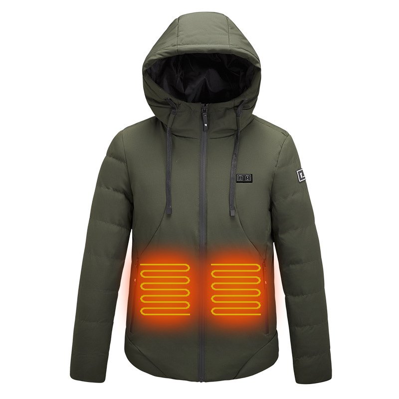 5V Power Bank Heated Soft Shell Battery Operated Clothing Hoody Heated Jacket Clothes Body Warmer Men's Electric Heated Jacket