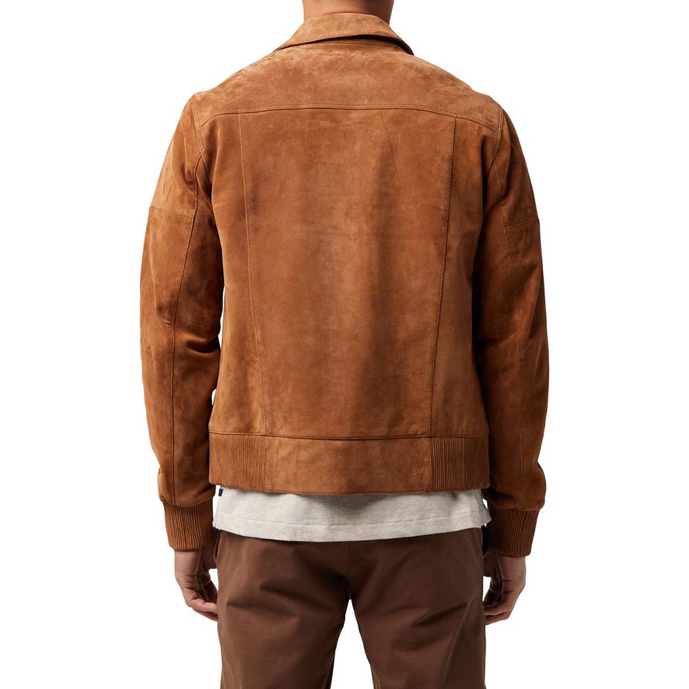 Men's jacket brown denim jacket casual fashion casual denim jacket