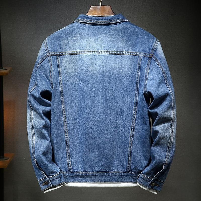 Oem Custom Bulk Denim Men Winter Casual Cotton Warm Thick Wholesale Ripped Button Men's s & Coats