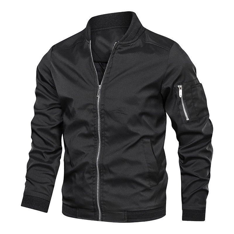 Custom Logo Clothes Men's Jacket Windproof Autumn Long Sleeve Casual Jacket Coat Bomber Jacket